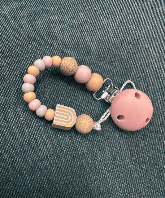 CMC Gold Dummy Clip - Baby Pink CMC Baby Preggi Central Maternity Shop