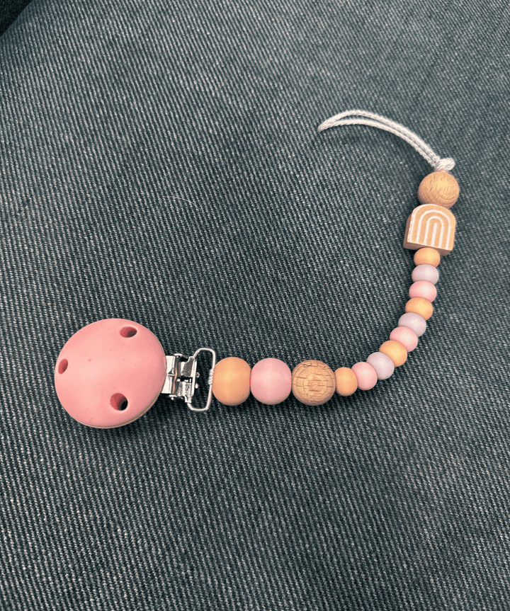 CMC Gold Dummy Clip - Baby Pink CMC Baby Preggi Central Maternity Shop