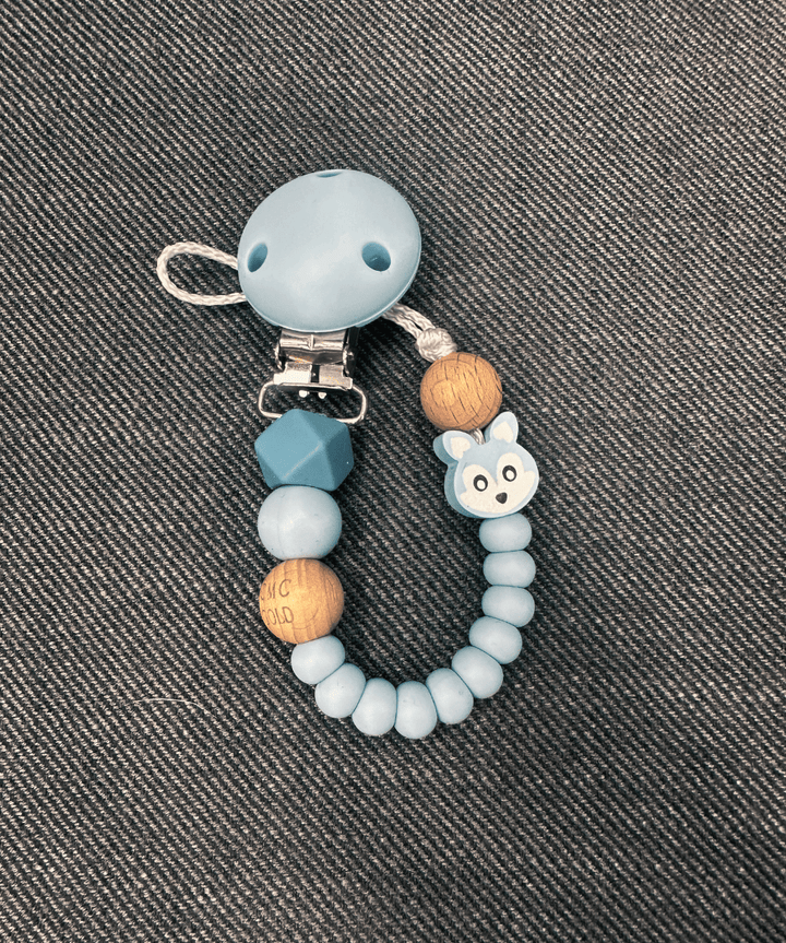 CMC Gold Dummy Clip - Blue (Design 1) CMC Baby Preggi Central Maternity Shop