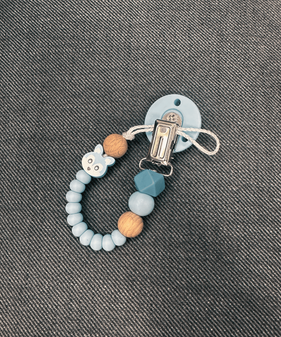 CMC Gold Dummy Clip - Blue (Design 1) CMC Baby Preggi Central Maternity Shop