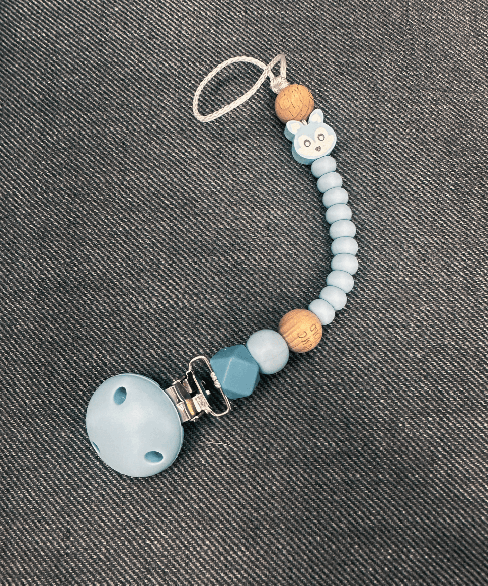 CMC Gold Dummy Clip - Blue (Design 1) CMC Baby Preggi Central Maternity Shop