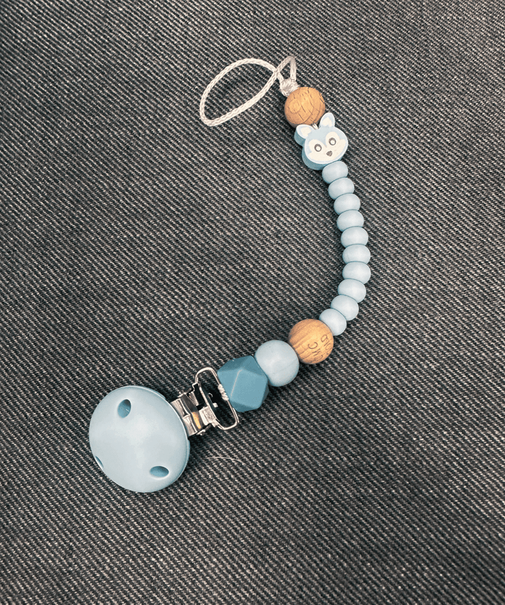 CMC Gold Dummy Clip - Blue (Design 1) CMC Baby Preggi Central Maternity Shop