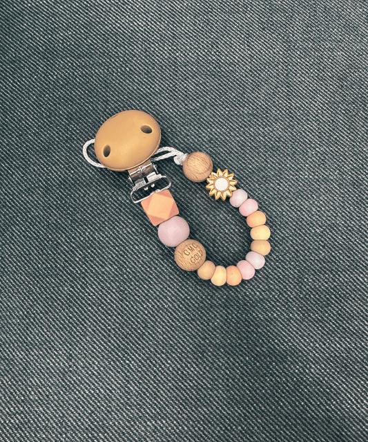 CMC Gold Dummy Clip - Natural (Design 11) CMC Baby Preggi Central Maternity Shop