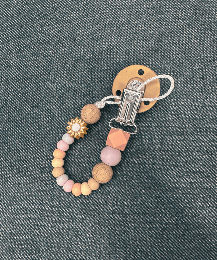 CMC Gold Dummy Clip - Natural (Design 11) CMC Baby Preggi Central Maternity Shop