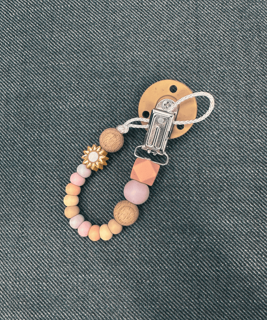 CMC Gold Dummy Clip - Natural (Design 11) CMC Baby Preggi Central Maternity Shop