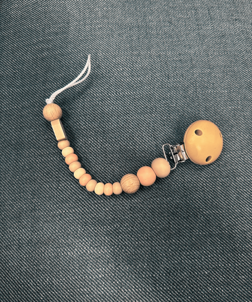 CMC Gold Dummy Clip - Natural (Design 2) CMC Baby Preggi Central Maternity Shop