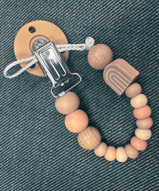 CMC Gold Dummy Clip - Natural (Design 2) CMC Baby Preggi Central Maternity Shop