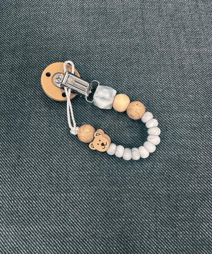 CMC Gold Dummy Clip - Natural (Design 3) CMC Baby Preggi Central Maternity Shop