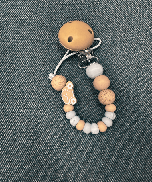 CMC Gold Dummy Clip - Natural (Design 4) CMC Baby Preggi Central Maternity Shop