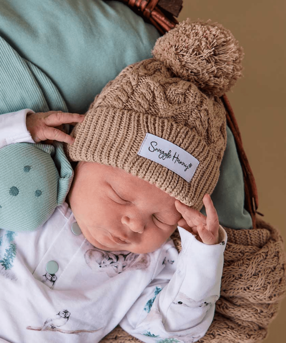 Hazelnut Organic Baby Knit Beanie Snuggle Hunny Baby Preggi Central Maternity Shop