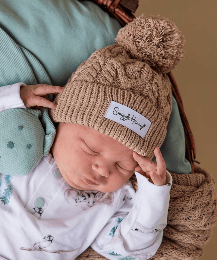 Hazelnut Organic Baby Knit Beanie Snuggle Hunny Baby Preggi Central Maternity Shop