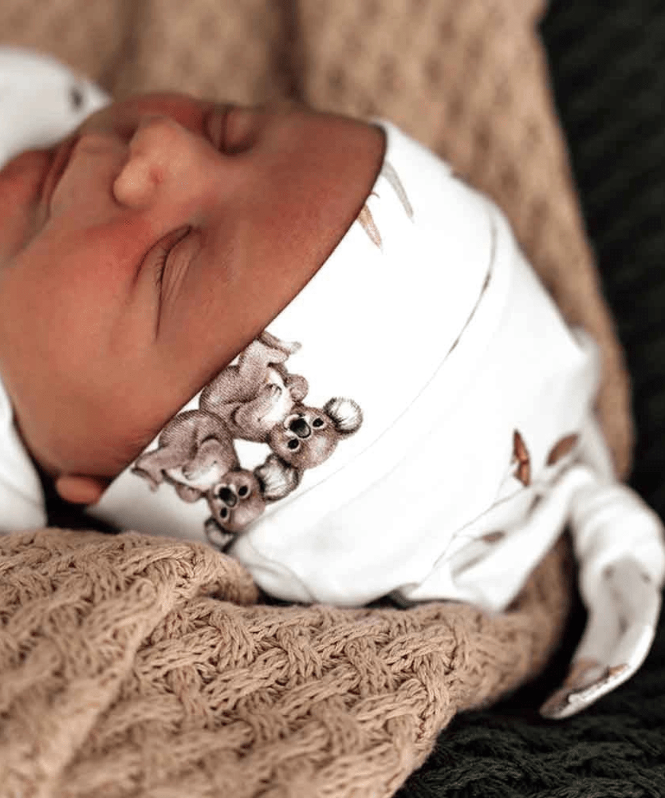 Koala Organic Knotted Beanie Snuggle Hunny Baby Preggi Central Maternity Shop