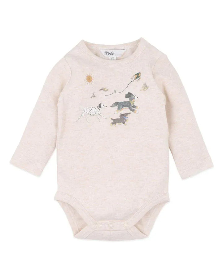 Otto Dogs Organic LS Bodysuit Bebe by Minihaha Baby Preggi Central Maternity Shop