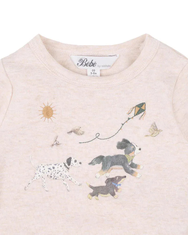 Otto Dogs Organic LS Bodysuit Bebe by Minihaha Baby Preggi Central Maternity Shop