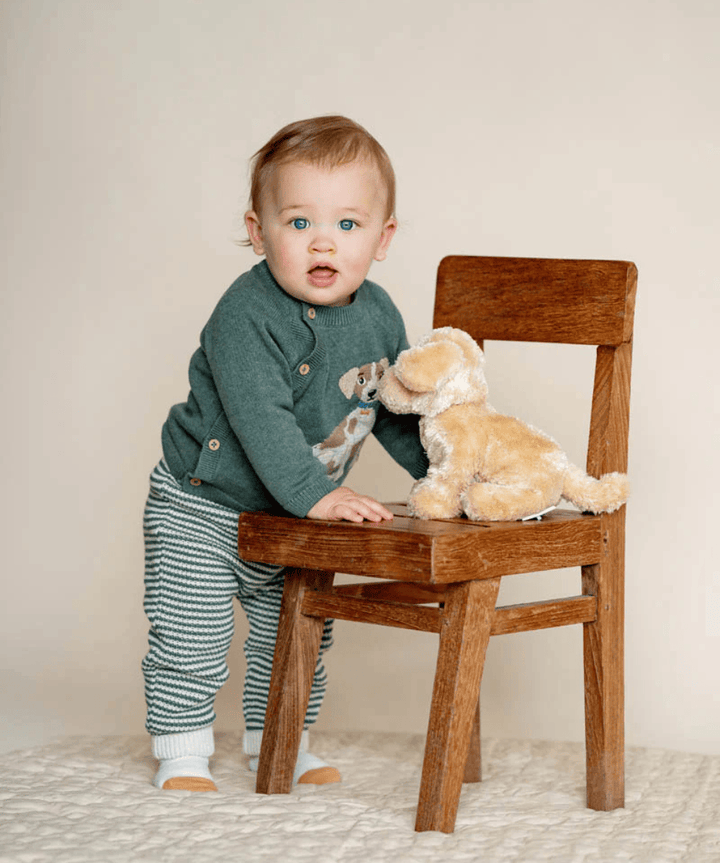 Otto Stripe Organic Knitted Leggings Bebe by Minihaha Baby Preggi Central Maternity Shop
