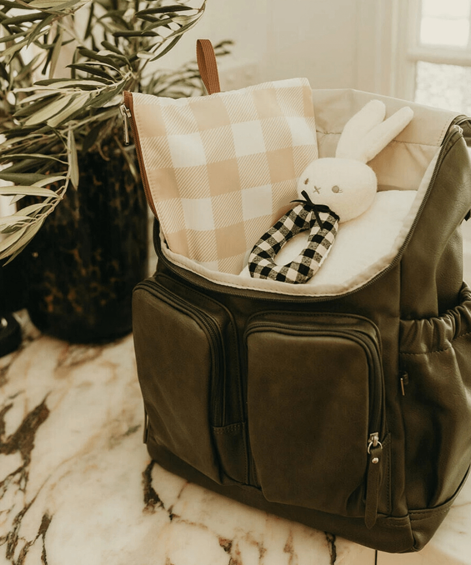 Packing Pouch Trio - Gingham Beige OiOi Baby Preggi Central Maternity Shop