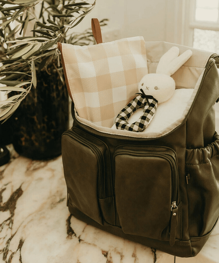 Packing Pouch Trio - Gingham Beige OiOi Baby Preggi Central Maternity Shop