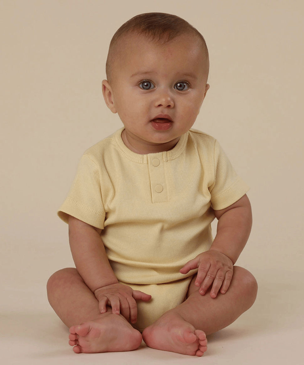 Sunlight Short Sleeve Organic Bodysuit Snuggle Hunny Baby Preggi Central Maternity Shop