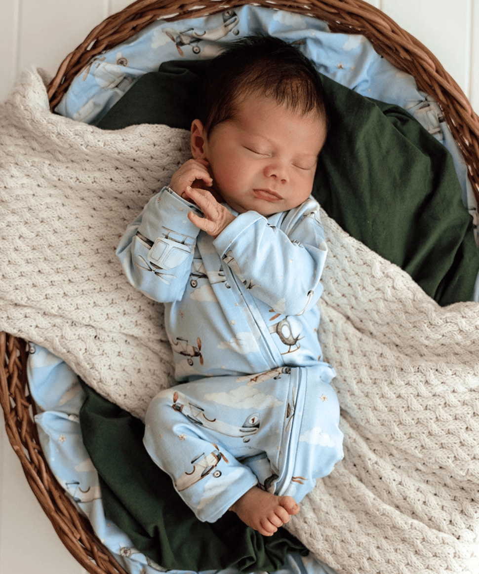 Taking Flight Organic Snugglesuit Convertible Romper Snuggle Hunny Baby Preggi Central Maternity Shop