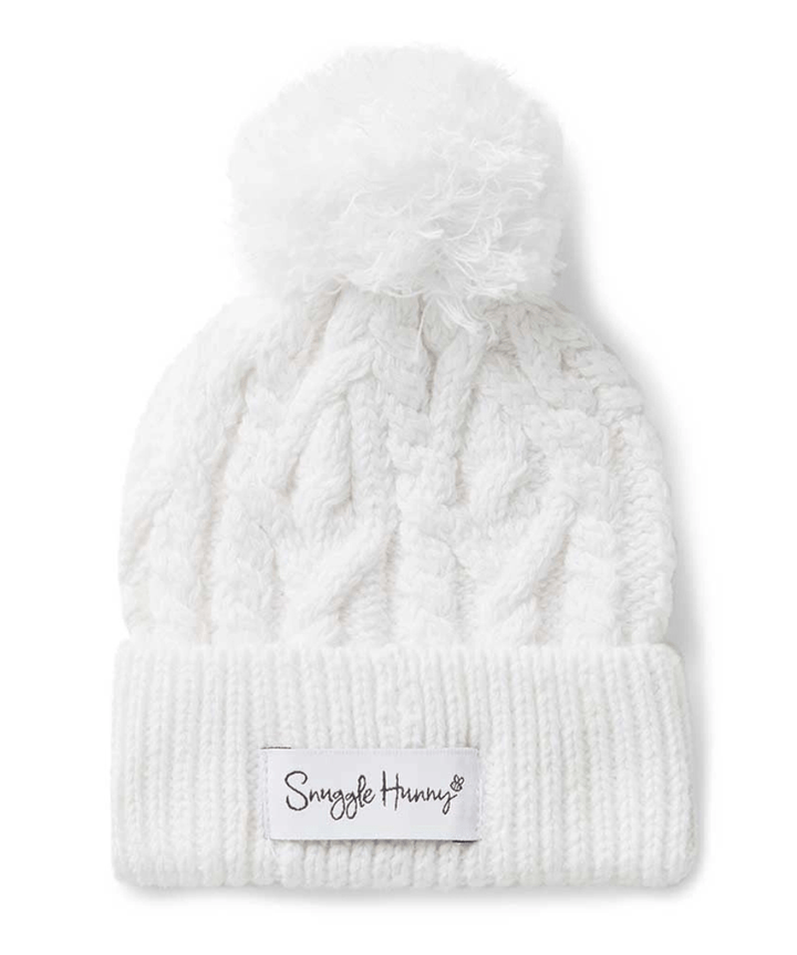 White Organic Baby Knit Beanie Snuggle Hunny Baby Preggi Central Maternity Shop
