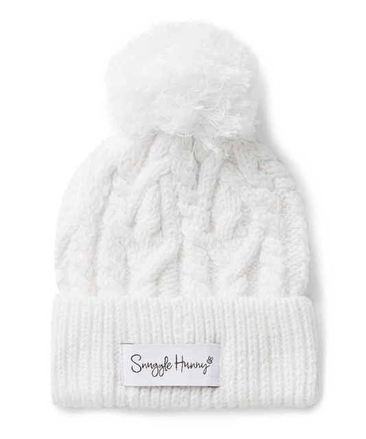 White Organic Baby Knit Beanie Snuggle Hunny Baby Preggi Central Maternity Shop