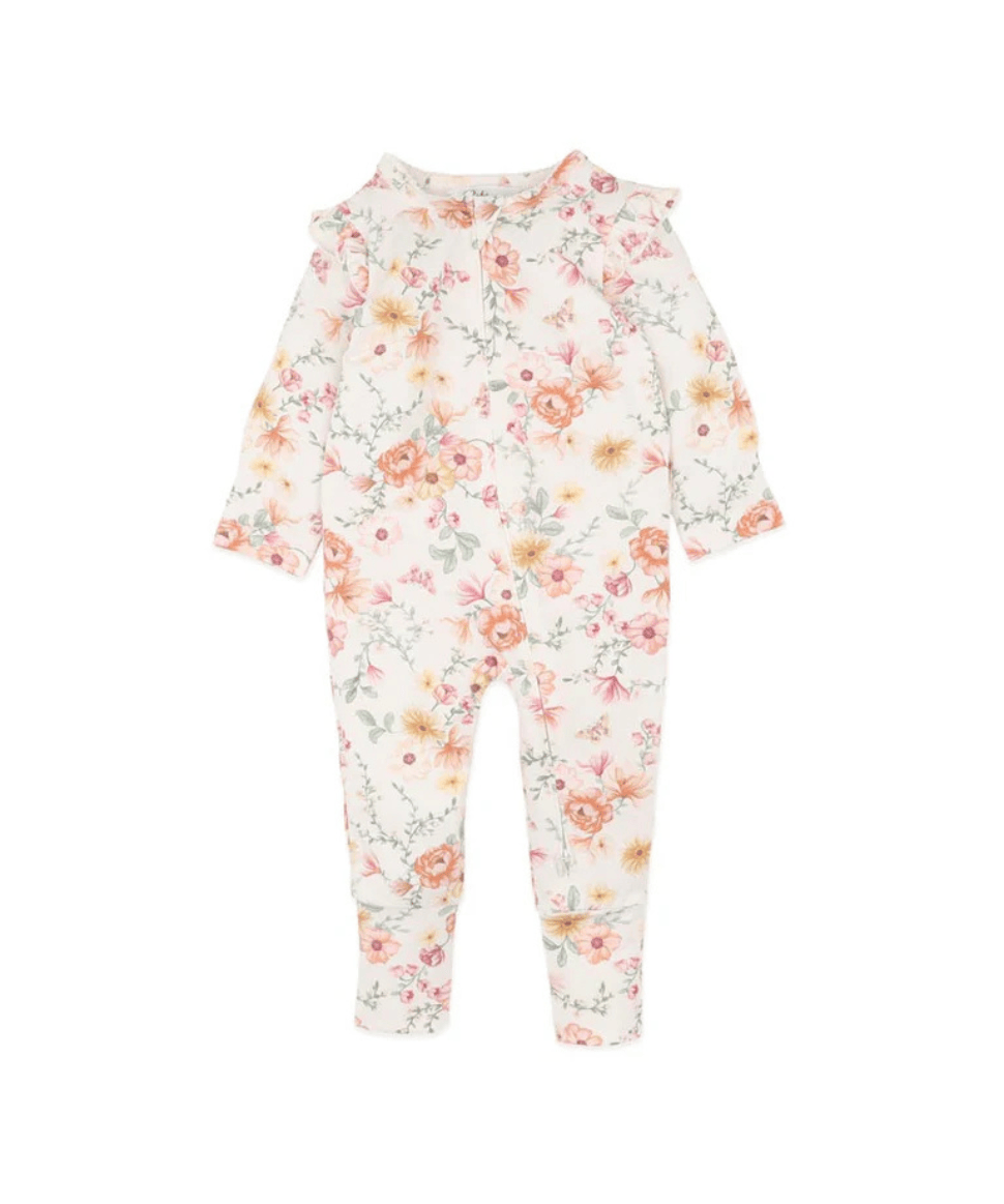 Emmy organic Cotton Floral Zip Suit Bebe by Minihaha Preggi Central Maternity Shop