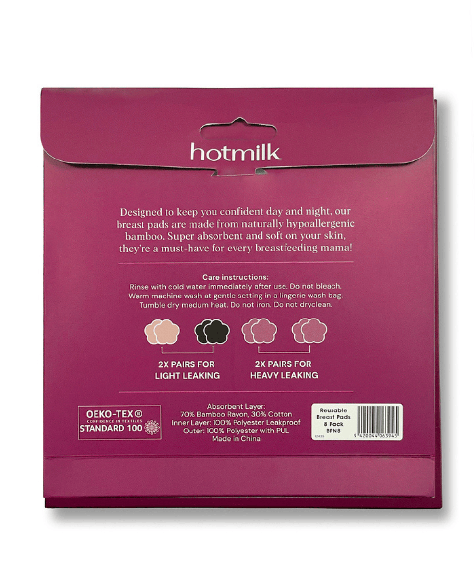 Bamboo Nursing Pads - 8 Pads Hotmilk Maternity Lingerie 9420044063945 Preggi Central Maternity Shop