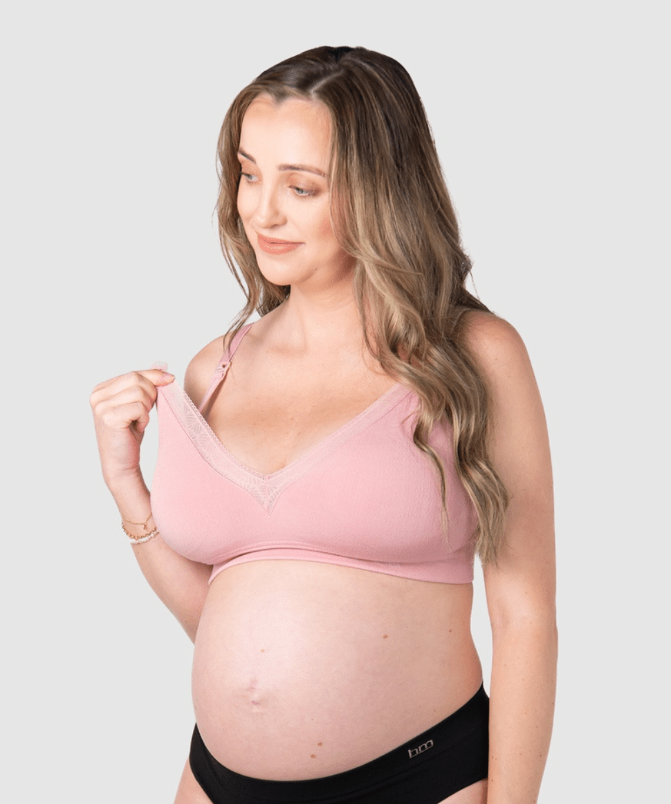 Caress FlexFit Nursing Bra (E-G) - Petal Hotmilk Maternity Lingerie Preggi Central Maternity Shop