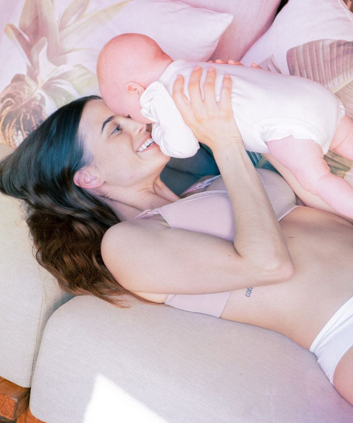Caress Seamfree Bamboo Full Cup (E-G) Wirefree in Lotus Hotmilk Maternity Lingerie Preggi Central Maternity Shop