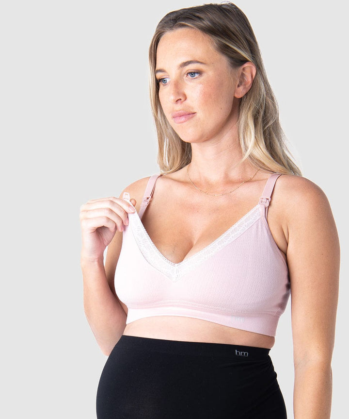 Caress Seamfree Bamboo Full Cup (E-G) Wirefree in Pink Hotmilk Maternity Lingerie Preggi Central Maternity Shop