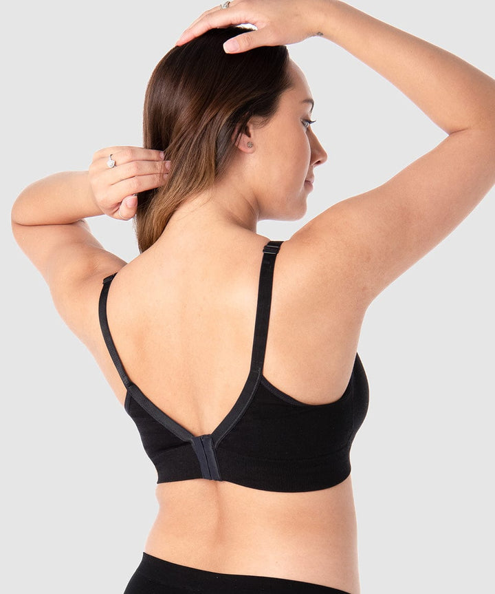 Caress Seamfree Bamboo Regular Cup Wirefree in Black Hotmilk Maternity Lingerie Preggi Central Maternity Shop