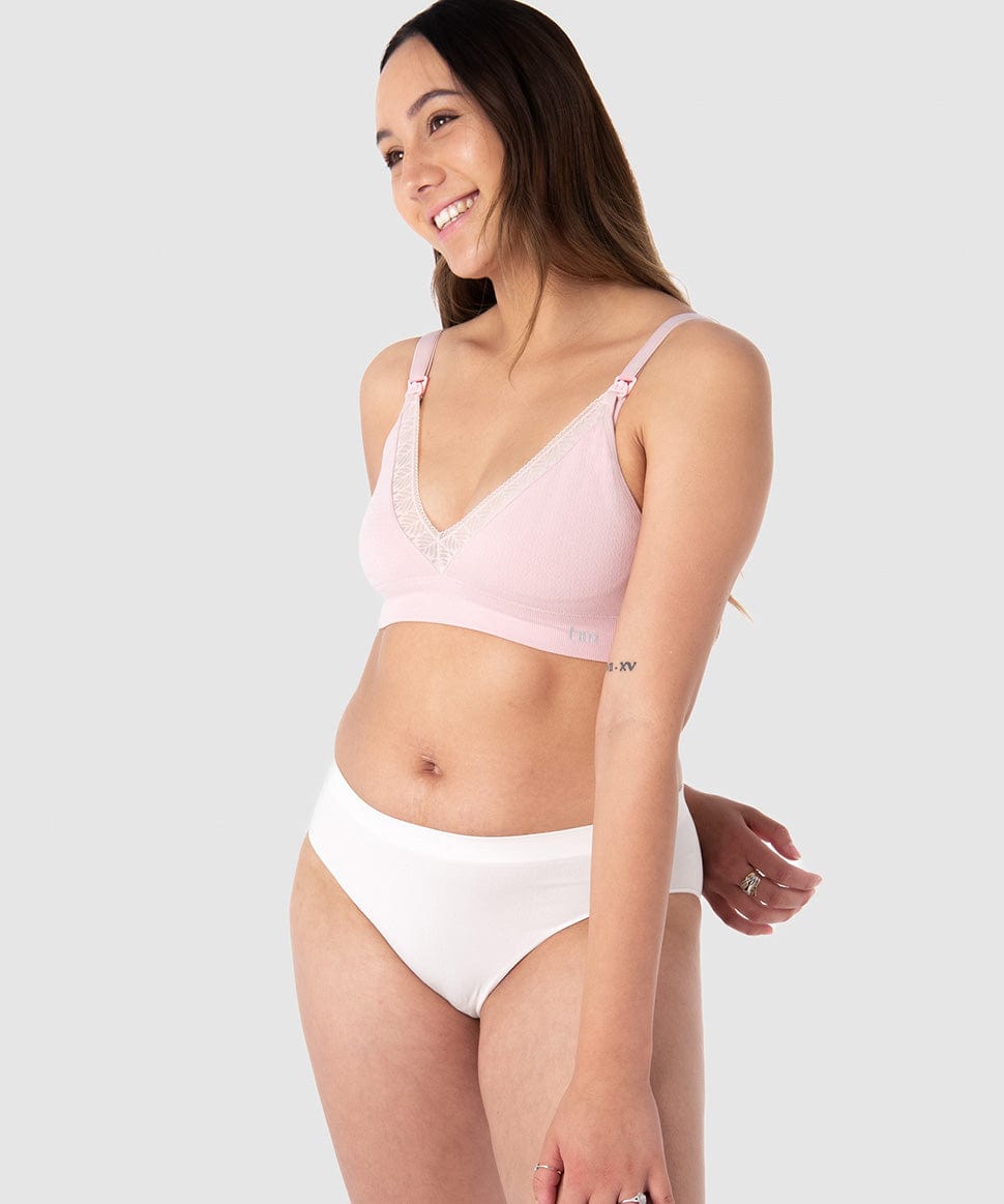 Caress Seamfree Bamboo Regular Cup Wirefree in Lotus Hotmilk Maternity Lingerie Preggi Central Maternity Shop