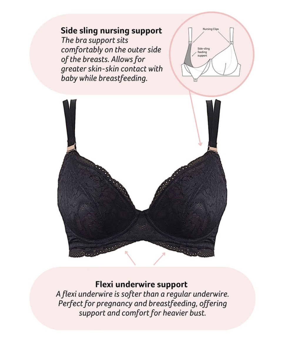 Heroine Plunge Nursing Bra Hotmilk Maternity Lingerie Preggi Central Maternity Shop