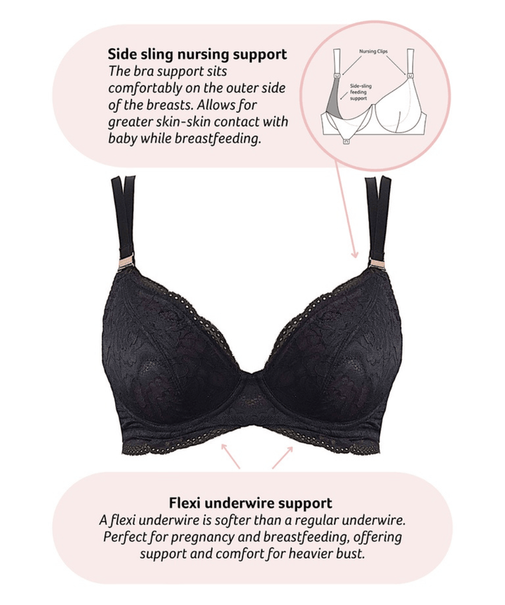 Heroine Plunge Nursing Bra Hotmilk Maternity Lingerie Preggi Central Maternity Shop