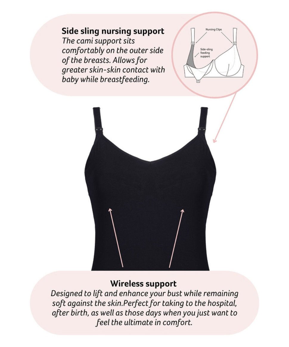 My Necessity Nursing Cami Hotmilk Maternity Lingerie Preggi Central Maternity Shop