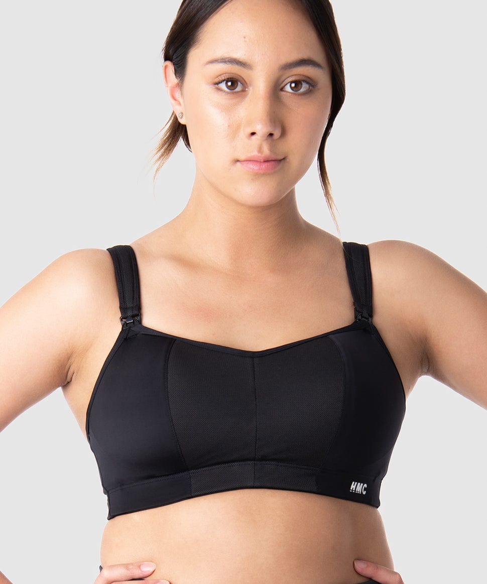 Zen Sports Bra in Black Wirefree Hotmilk Maternity Lingerie Preggi Central Maternity Shop