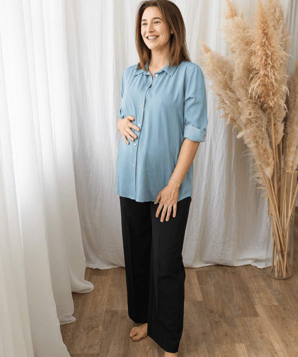 Alexa Wide Leg Pant Black Ripe Maternity Maternity Preggi Central Maternity Shop