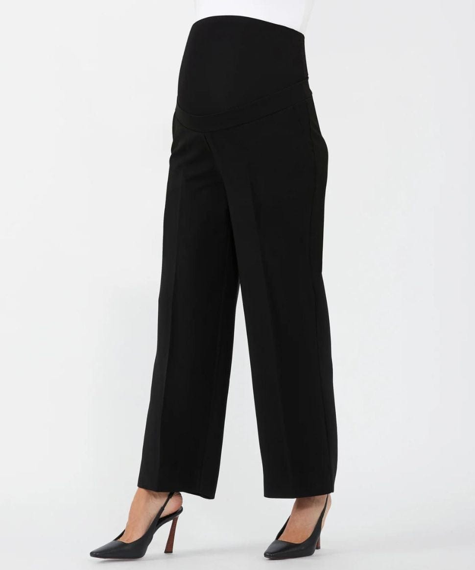 Alexa Wide Leg Pant Black Ripe Maternity Maternity Preggi Central Maternity Shop