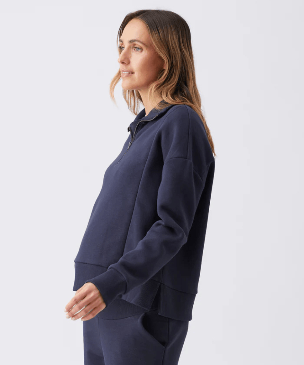 Andi Nursing Sweat Navy Ripe Maternity Maternity and Nursing Preggi Central Maternity Shop