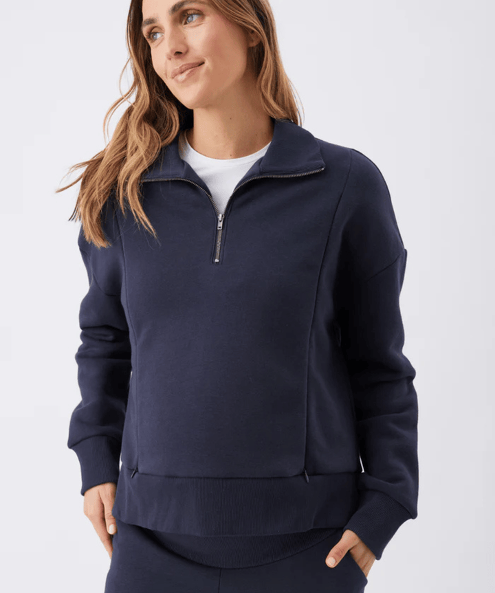 Andi Nursing Sweat Navy Ripe Maternity Maternity and Nursing Preggi Central Maternity Shop