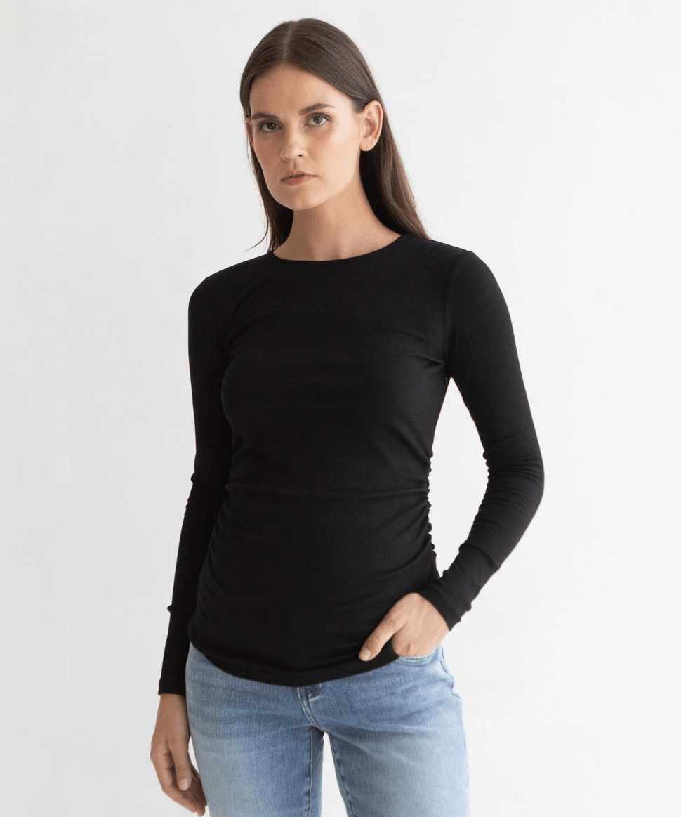 Bamboo Rib Feeding Top Soon Maternity Maternity and Nursing Preggi Central Maternity Shop