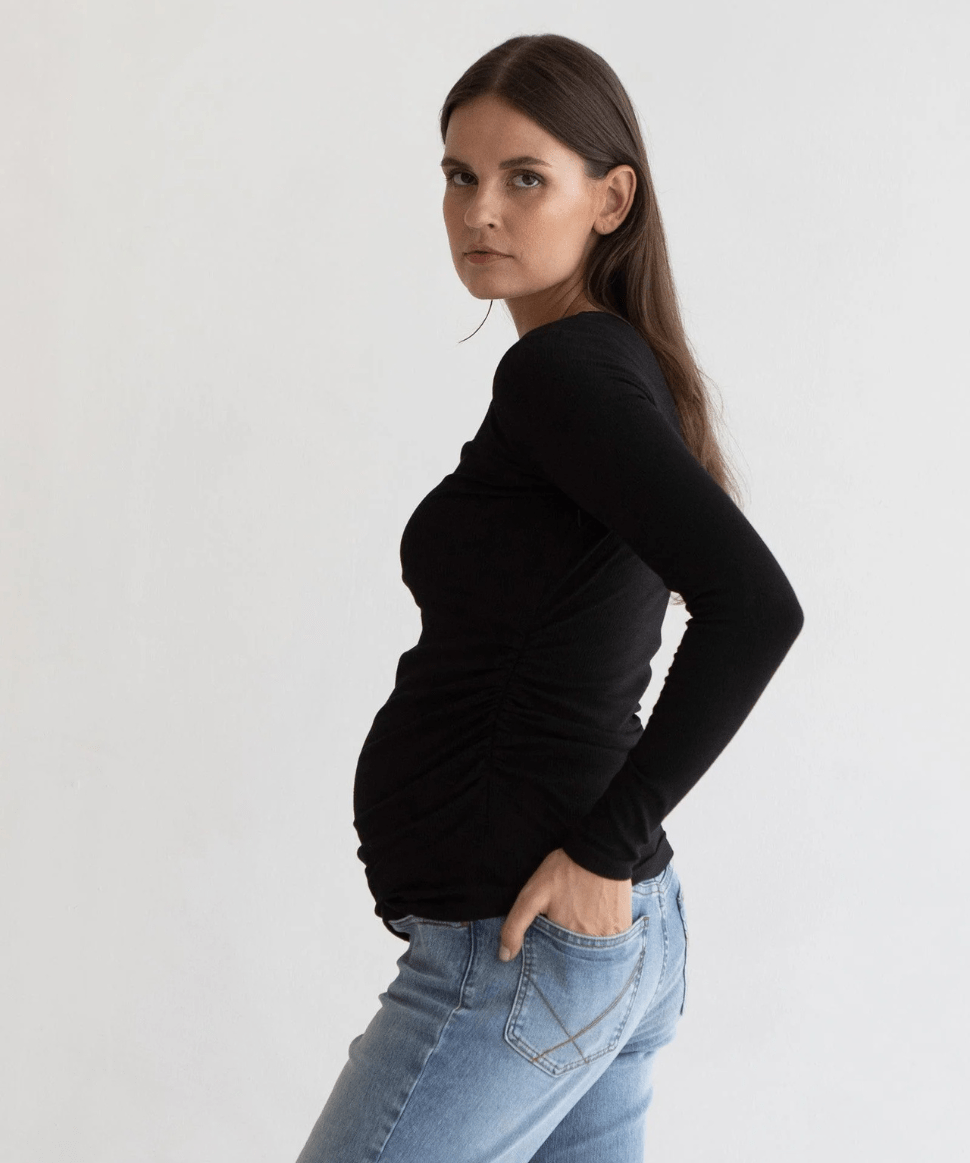Bamboo Rib Feeding Top Soon Maternity Maternity and Nursing Preggi Central Maternity Shop