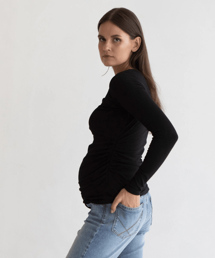 Bamboo Rib Feeding Top Soon Maternity Maternity and Nursing Preggi Central Maternity Shop