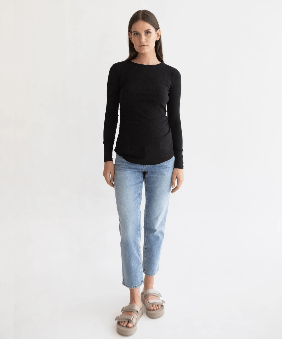 Bamboo Rib Feeding Top Soon Maternity Maternity and Nursing Preggi Central Maternity Shop