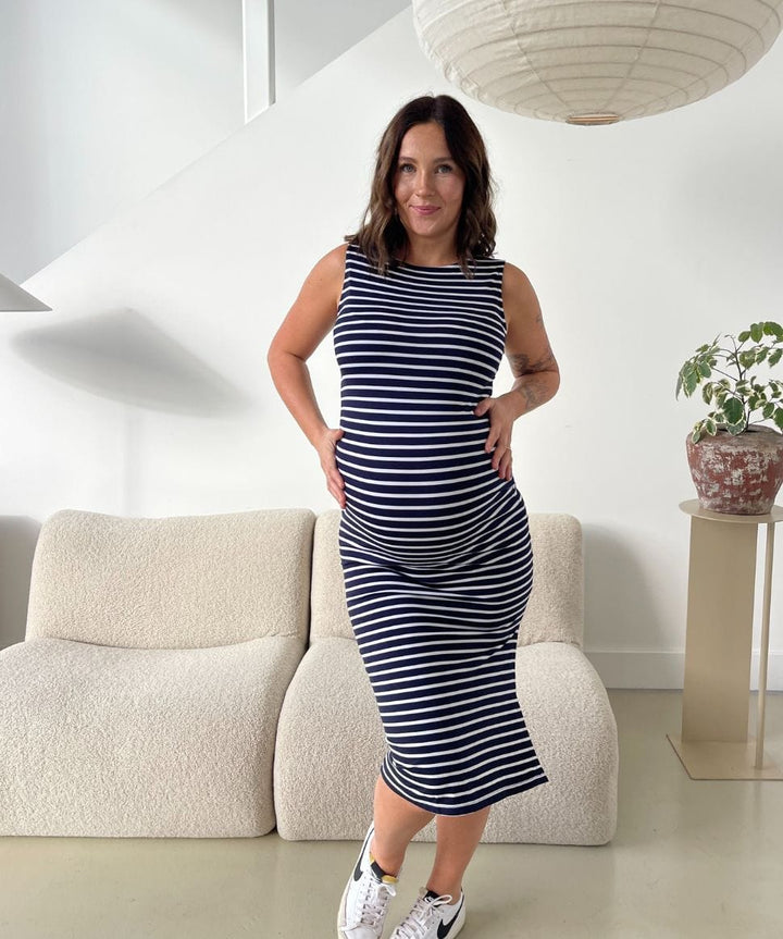 Boatneck Bodycon Maternity &amp; Nursing Dress Around April Maternity and Nursing Preggi Central Maternity Shop