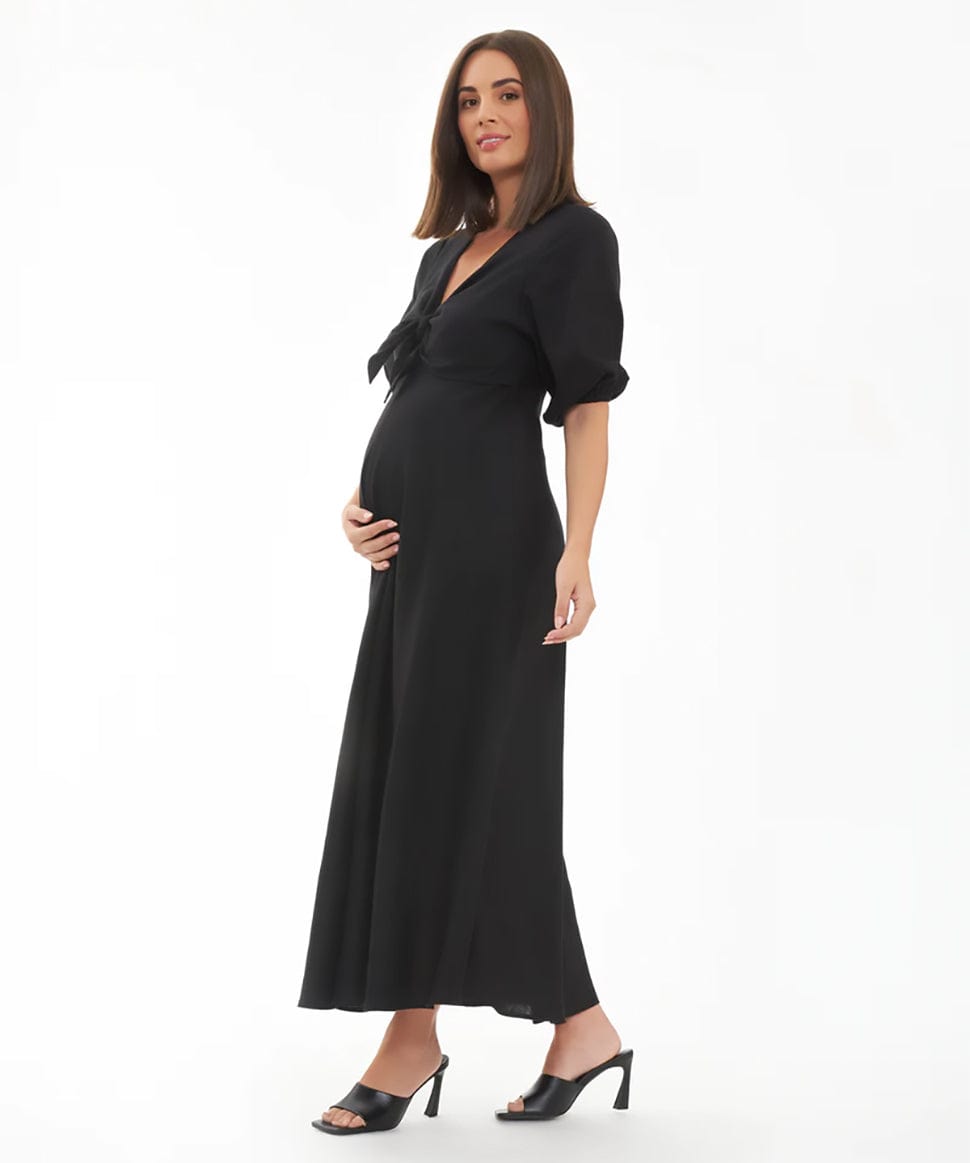 Camille Tie Front Linen Dress Ripe Maternity Maternity and Nursing Preggi Central Maternity Shop