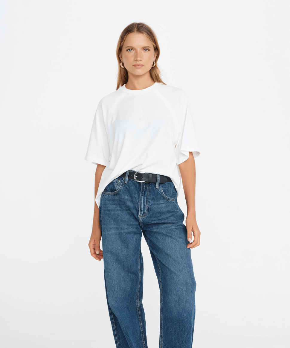 Classique Box-Cut Breastfeeding Tee - White Apéro Maternity and Nursing Preggi Central Maternity Shop