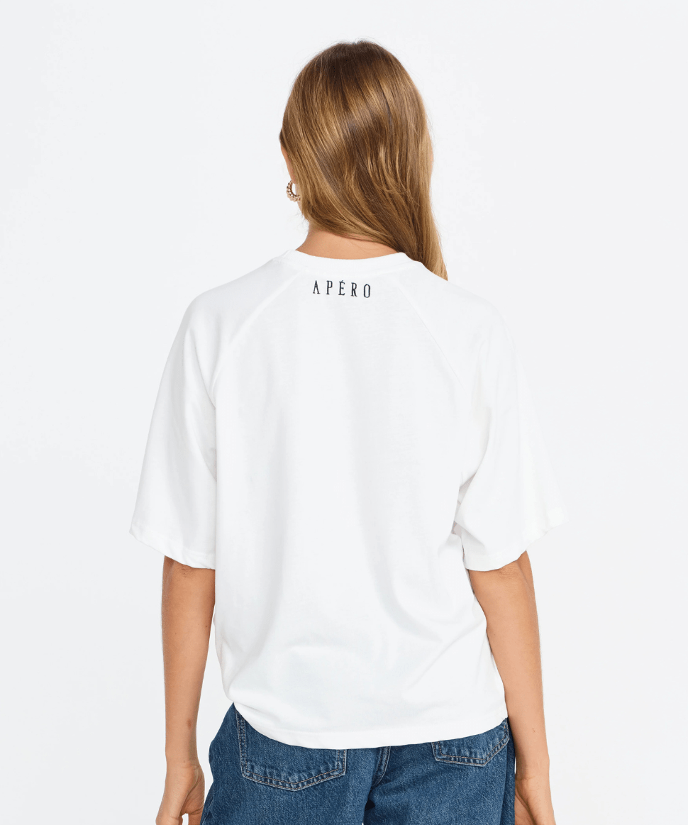 Classique Box-Cut Breastfeeding Tee - White Apéro Maternity and Nursing Preggi Central Maternity Shop