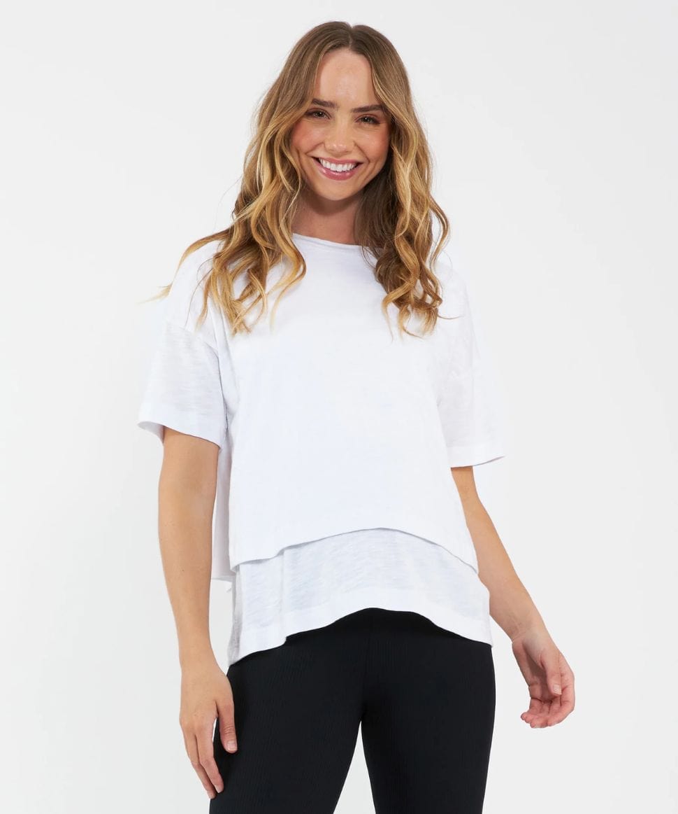 Claud Nursing Tee White Ripe Maternity Maternity and Nursing Preggi Central Maternity Shop