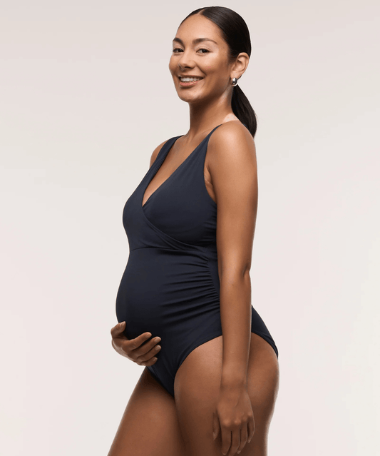 Cross Front One Piece Swimsuit Soon Maternity Maternity and Nursing Preggi Central Maternity Shop
